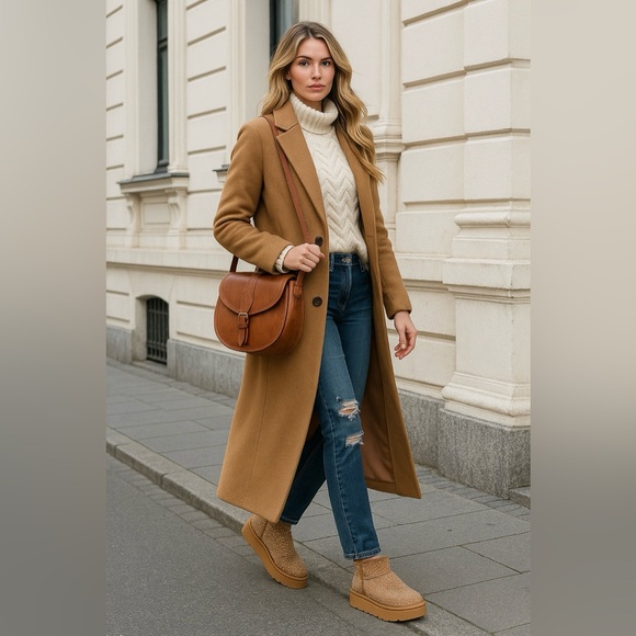 Wild Fable Missy Platform Ankle Boots Beige Rhinestone Vegan Suede Size 10 NIB - Picture 2 of 12